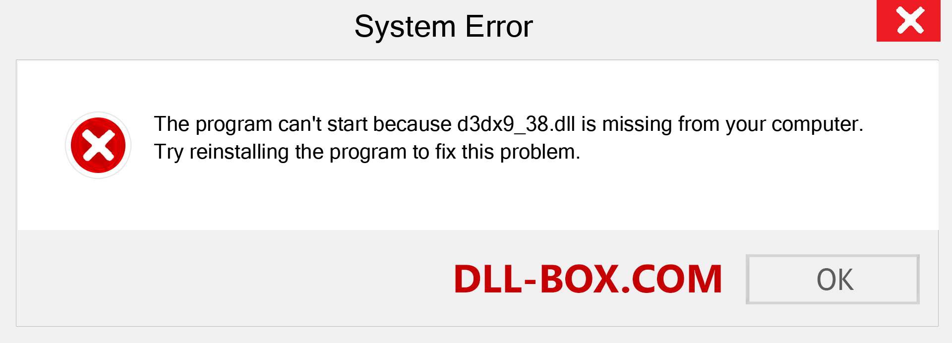  d3dx9_38.dll file is missing?. Download for Windows 7, 8, 10 - Fix  d3dx9_38 dll Missing Error on Windows, photos, images